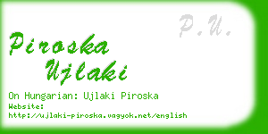 piroska ujlaki business card